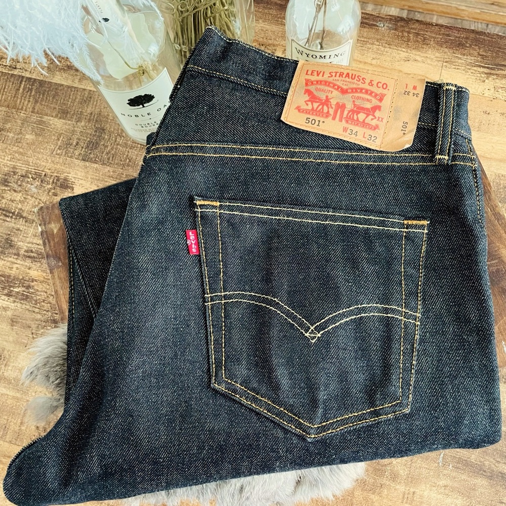 LEVI’S 501 | Men’s Original Fit Jeans | 34x32 | Dark Wash